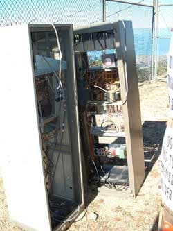 Old repeaters being hauled out from the bunker